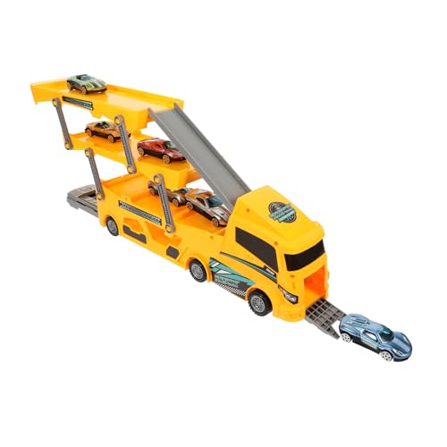 JOINPAYA 1 Set Transformierbares Faltspielzeug Auto Miniatur Transport LKW Mit 6 Kleinen Fahrzeugen Für Lernspielzeug Für Kleinkinder Gelbes Spielzeugfahrzeug Für Kreative Spiele von JOINPAYA