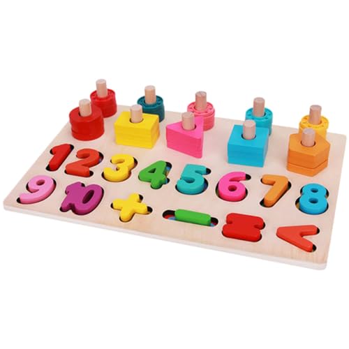 JOINPAYA 1 Set Vorschule Rätsel Für Kleinkinder Kleinkind Puzzle Kinderspielzeug Form Passende Form Sorter Für Vorschule Lernen Holz Farben von JOINPAYA