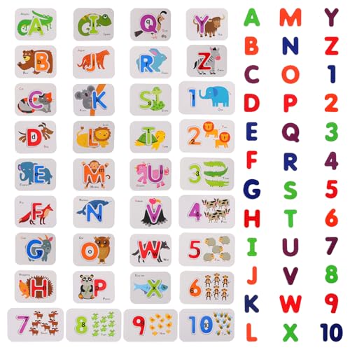 JOINPAYA 1 Setzen Sie Number Alphabet Puzzle Rätsel Rätsel Pädagogische Spiele Wort Rechtschreibung Puzzle Kognition Spielungsbrief Puzzle Holz von JOINPAYA