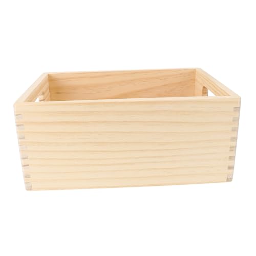 JOINPAYA 1 Stück Küche Lagerung Holzkiste Küchengeschirr Kleinigkeiten Organizer Rollenspiel Kleine Holzkiste Holzkiste Modell Kognitiven Gadget Organizer von JOINPAYA