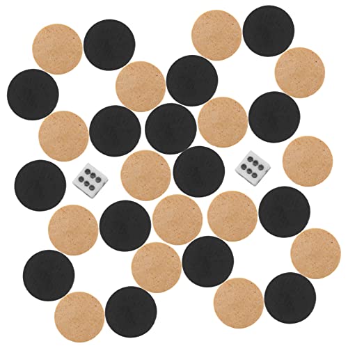 JOINPAYA 1 Stück Schachfiguren Würfelspiel Würfeltisch Brett Münzen Puzzle Sling-Puck-Spiel Prüfer Schachtisch Backgammon-Brett Tisch Brettspiel Spiele Schachbrett Planke Dame Hinweis Holz von JOINPAYA