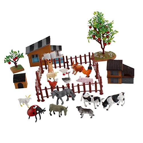 JOINPAYA 1 Tiermodell Bauernhoftiere Figuren Spielset Mini-Nutztiere Mini-Gartenfiguren Mini-Zubehör Spielzeug Toys Mini-Bauernhaus-Simulationszubehör Mini-Bauernhof-Dekoration Plastik von JOINPAYA