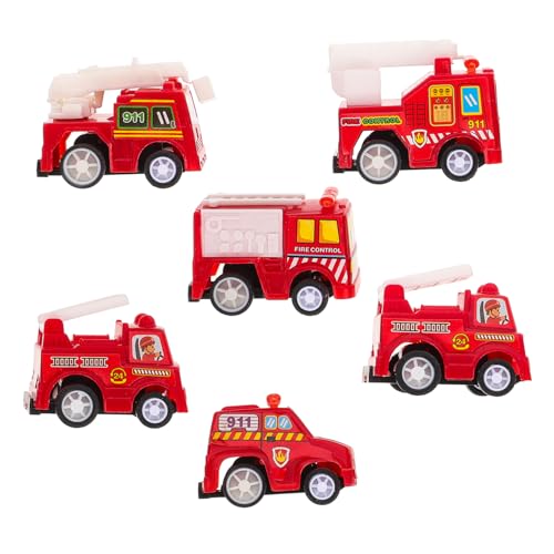 JOINPAYA 1 pädagogisches Spielzeug Kinder Auto car minipumpe Kindergarten-Spielzeug playcars feuerkampfwagen Safe Toy Motorik-Spielzeug Toy Cars Modell Feuerwehrauto Auto Spielzeug rot von JOINPAYA