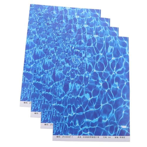 JOINPAYA 10 Blätter Papier Mit Wassermuster Ozeanwellen-Aufkleber Aufkleber Mit Ozeanmuster Für Den Sandtisch Tapetenverzierungen Meereswellenaufkleber Poster Mit Wassermuster Blue Plastik von JOINPAYA