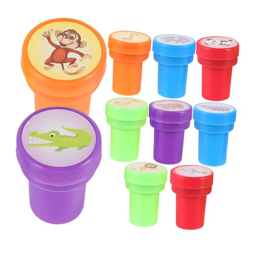 JOINPAYA 10 Stück Cartoon Tierspielzeug Dinosaurier Stempel Karnevalspreise Tierstempel Meerestier Stempel Partygeschenk Stempel Mini Stempel Schulstempel Waldtiere Stempel Aus von JOINPAYA