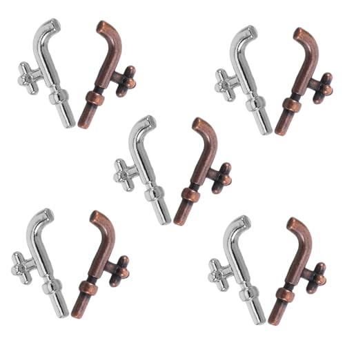 JOINPAYA 10 Stück Teiliges Miniatur Wasserhahn Legierung Retro Vintage Badezimmer-mischbatterie für Puppenhausküche Kompakte Miniatur Spültisch Armatur Langlebiges Zubehör für Miniaturmöbel JOINPAYA 10 Stück Teiliges Miniatur Wasserhahn Legierung Retro Vintage Badezimmer-mischbatterie für Puppenhausküche Kompakte Miniatur Spültisch Armatur Langlebiges Zubehör für Miniaturmöbel von JOINPAYA