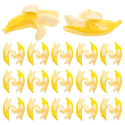 JOINPAYA 100 Stück künstliche Bananen: Winzige künstliche Bananen für Puppenhäuser – künstliche Obstornamente – Mini-Simulations-Lebensmittel-Requisiten für Party- und kreative JOINPAYA 100 Stück künstliche Bananen: Winzige künstliche Bananen für Puppenhäuser – künstliche Obstornamente – Mini-Simulations-Lebensmittel-Requisiten für Party- und kreative von JOINPAYA