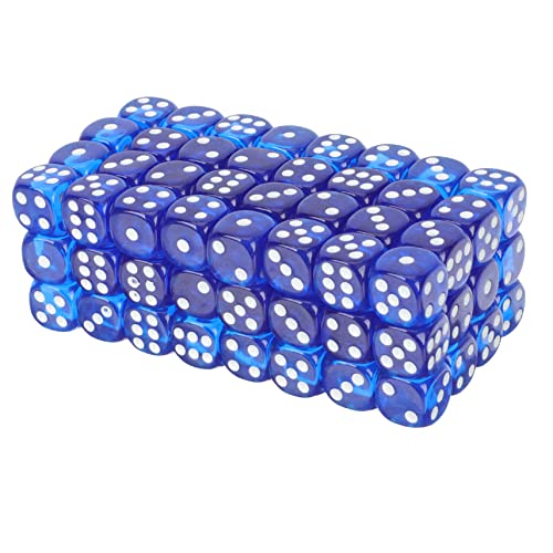 JOINPAYA 100St Partyspielwürfel farbwürfel Colour Cube brettspiel настольная игра Party Games Spiele Würfelspiel würfeln Zahlenwürfel Spielwürfel Requisiten Spiel-Requisiten Acryl Blue von JOINPAYA