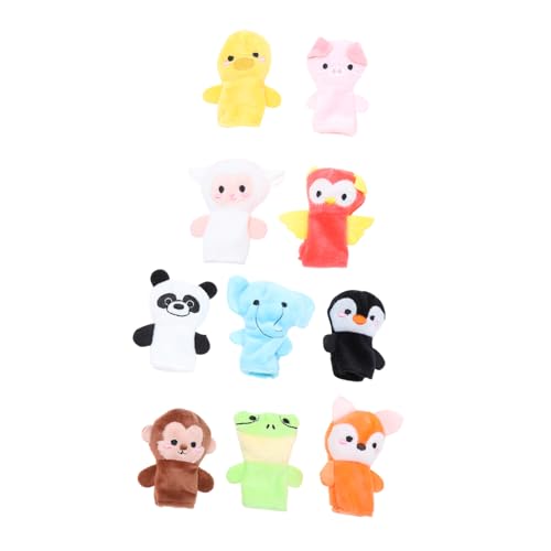 JOINPAYA 10St Fingerpuppe plüschtier animanimals Educational Toys plushible snugible Kindergeburtstag zabawki stymulujące rozwój The Animals Tiere Puppen spielsachen PP Baumwolle von JOINPAYA