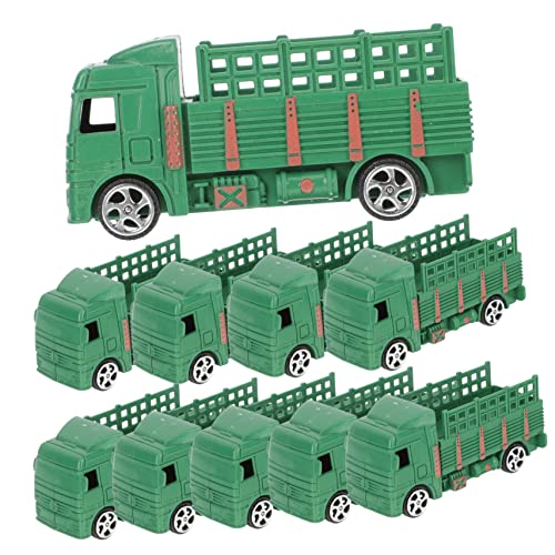 JOINPAYA 10St Militärauto-Ornament Automodell Ornament Tischwagen-Statue Auto Handwerk Soldaten Figuren Soldaten Spielzeug Militärautohandwerk Auto-Statue-Schmuck Plastik Olive Green von JOINPAYA