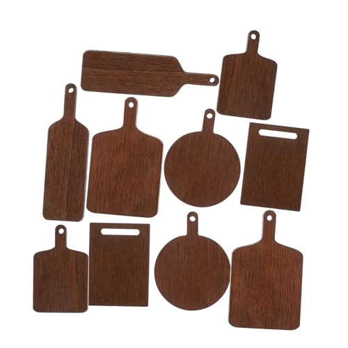 JOINPAYA 10St Mini-Schneidebrett kleine Wurstbretter Miniatur-Schneidebrett Mini-Dekor hühner Spielzeug kinderknallzeug Mini- -Schneidebrett Mini-Küchenschneidebrett Holz Light Brown von JOINPAYA