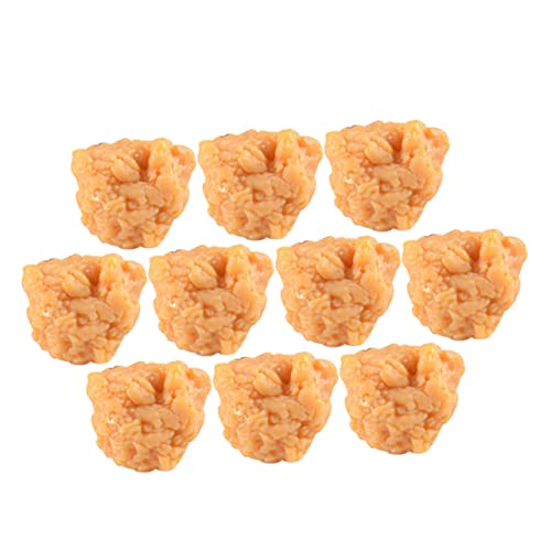 JOINPAYA 10St Simulation Hühner Reis Hühnernuggets-Formmodell frittiertes Chicken-Nuggets-Modell falsches Huhn tischdeko esstisch Chicken Nuggets Zubehör aufbewahren Lagerbedarf PVC von JOINPAYA