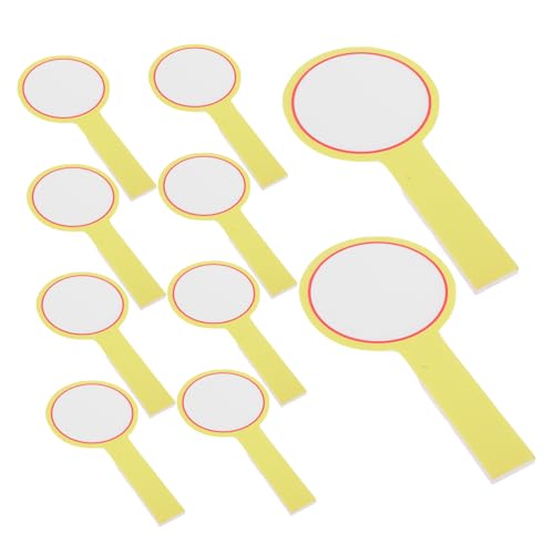 JOINPAYA 10St tragbares Whiteboard Spielbrett Antwort Bleistift füllen Telefonkabine Müll können Handheld-Antwort spieltafel Wahlpaddel Handheld-Trockenlöschtafel Handpaddel Plastik Yellow von JOINPAYA