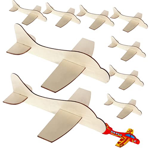 JOINPAYA 10st Leere Holzflugzeuge 3D-flugzeugmodelle 3D-fahrzeugmodell Leere Flugzeugspielzeuge Hubschrauberspielzeug Für Kinder Puzzle-Spielzeug Ebene Flugzeug Spielzeug Für Kinder von JOINPAYA