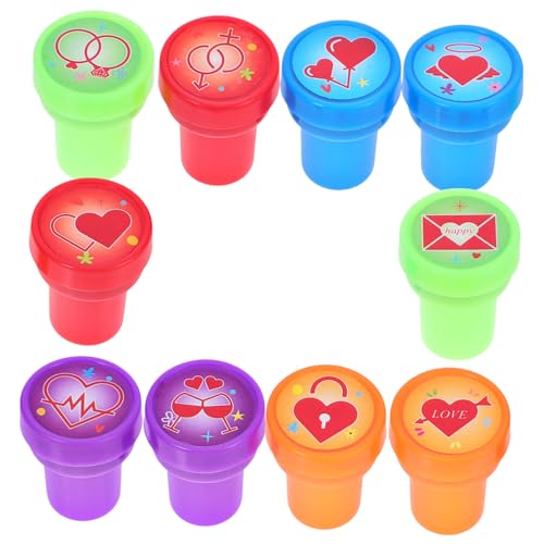 JOINPAYA 10st Liebessiegel Stempel Für Das Handwerk Stempel Für Sammelalben Stempel Für Kinder Scrapbook-Stempel Valentinstag-Stempel Stempel Für Journaling Plastikstempel Bastelstempel PVC von JOINPAYA