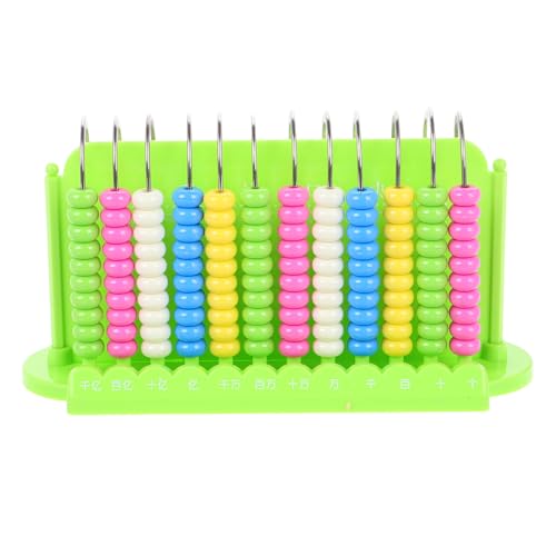 JOINPAYA 12 Abakus taschenrechner Abacus Mathe-Tools für Kinderrechner Mathe-Lernwerkzeuge rechenbrett pädagogisches Zählwerkzeug berechnen Werkzeuge Plastik Green von JOINPAYA