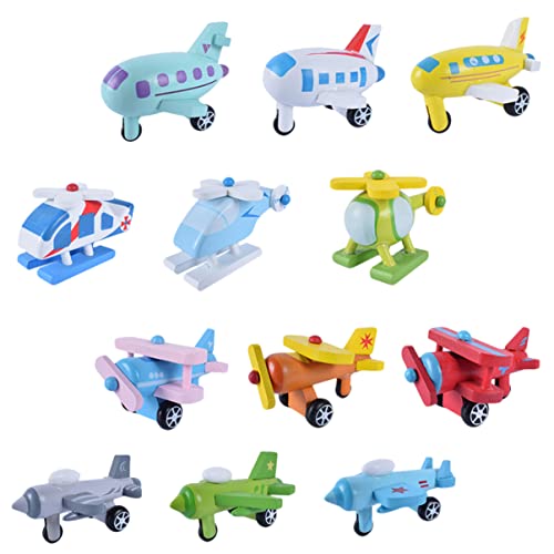 JOINPAYA 12pcs Jungen Und Mädchen Flugzeuge Spielzeug Holz Mini Flugzeug Für Mädchen Jungen Kleinkind Spielzeug von JOINPAYA