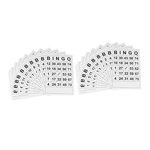 JOINPAYA 120St Bingo-Karten Bingo-Spiele für Kartenspiel Bingo-Spielkarten elektronisches Bingospiel Bingo familienspiele настольная игра interaktives Bingospiel Bingo-Papier Weiß von JOINPAYA