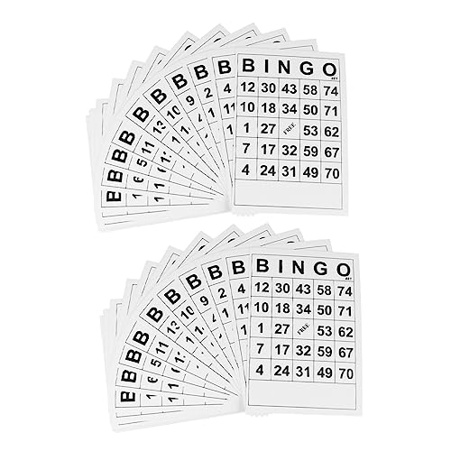 JOINPAYA 120St Bingo-Karten Bingo-Spielkarten Bingo-Spiele für Kartenspiel elektronisches Bingospiel Bingo familienspiele boardgame Partyzubehör Versorgung sammeln Papier Weiß von JOINPAYA