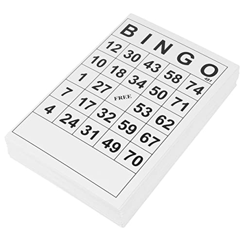 JOINPAYA 120St Bingo-Karten elektronisches Bingospiel Bingo-Spielkarten Bingo-Spiele für Kartenspiel Bingo familienspiele Spielkarten Set lustiges Bingopapier Sammelzubehör Weiß von JOINPAYA