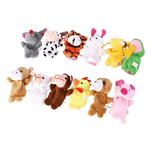 JOINPAYA 12St Fingerpuppe Handpuppen Mini-Spielzeug Tierpuppen Mini-Kuscheltiere Pinata-Füller Kinder Puppen kinderpuppe Toy verschleißfestes Fingerspielzeug tragbares Fingerspielzeug Stoff von JOINPAYA