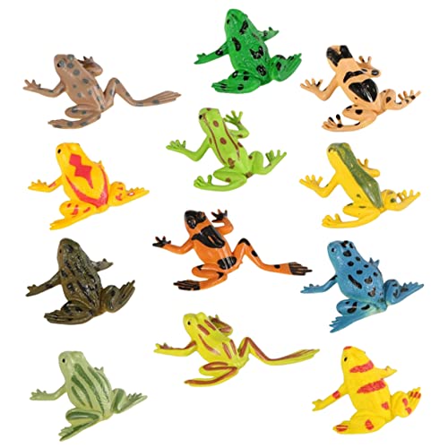 JOINPAYA 12St Frosch-Modell kinderzimmerdeko Room Decoration spielfigur Pädagogisches bastelzeug Poolspielzeug Schwimmbecken Miniatur-Froschfiguren Frösche verzieren PVC von JOINPAYA