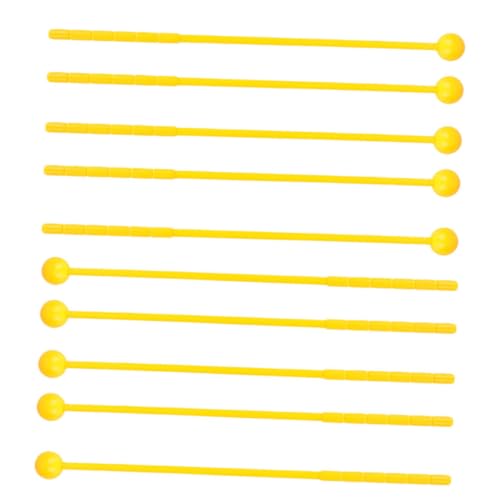 JOINPAYA 12St Trommelstock Rhythmus-Sticks Kinderspielzeug Ozeantrommel Mini-Drumsticks kinderinstrumente musikinstrumente für tragbare Trommel trommel hammer Plastik Yellow von JOINPAYA