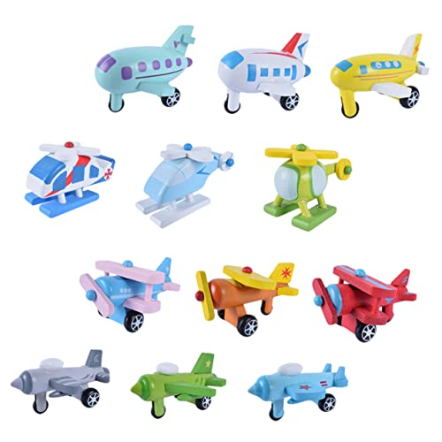 JOINPAYA 12st Buntes Miniflugzeug Kinderspielzeug Minispielzeug Für Kinder Puzzle-Spielzeug Flugzeug Für Kinder Fliegendes Flugzeug Spielzeug Kinderflugzeug Bastelspielzeugflugzeug Hölzern von JOINPAYA