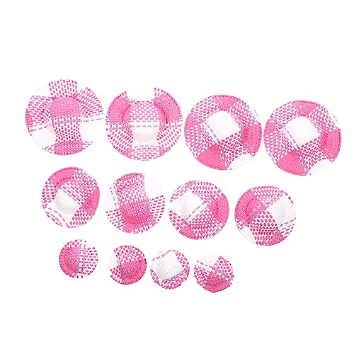 JOINPAYA 12st Gestreiftes Hutzubehör Zubehör Für Babypuppen Mini-Kappe Mini-Sonnenhut Mini-puppenmütze Mini-Zylinder Mini-Hut Puppenwagen Kleiner Zylinder Rosy Papier von JOINPAYA