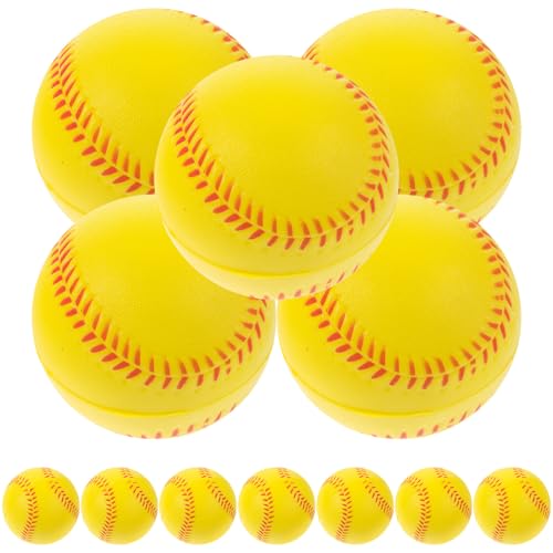 JOINPAYA 12st Schwamm-Baseball Softball Üben Sie Das Training Von Baseball Wettkampf-Baseball Draußen Baseball Sport-stressbälle Flummi Trainingsball Für Yellow Pu von JOINPAYA