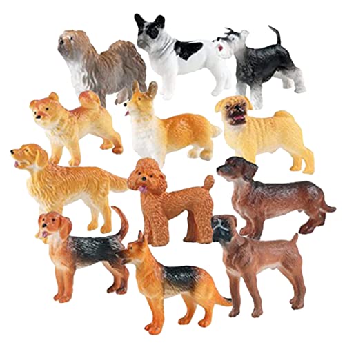 JOINPAYA 12st Welpenmodell Lebensechte Hundefigur Mini-hundeschmuck Mini-hundespielzeug Miniaturdekoration Mini- Bulldogge- Welpen-dekore Miniatur-hundedekoration Plastik von JOINPAYA