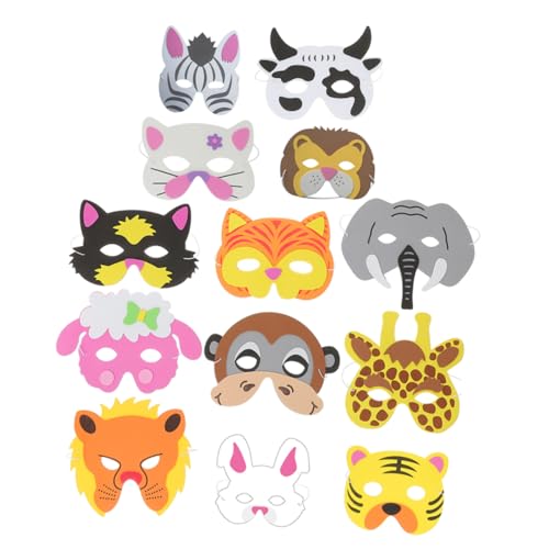 JOINPAYA 13St tierische Maske Tiermasken für Party Maske aus Tigerfilz zarte Partymaske Tiermasken lustig Viehmasken halloween masken halloweenmaske Cartoon-Tiermaske Maske für Festival Eva von JOINPAYA