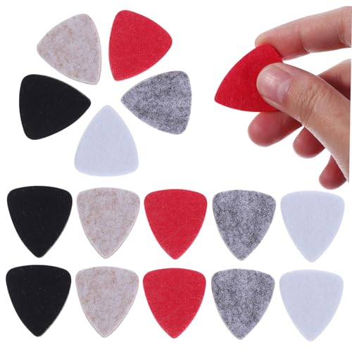 JOINPAYA 15 STK Bunte Filzpicks Gitarrenpicks Gitarrenplektrum Aus Filz Dünne Gitarrenplektren Bassgitarren-Picks Tragbares Plektrum Für Gitarre Filzplektren Für Ukulele Filzstoff von JOINPAYA