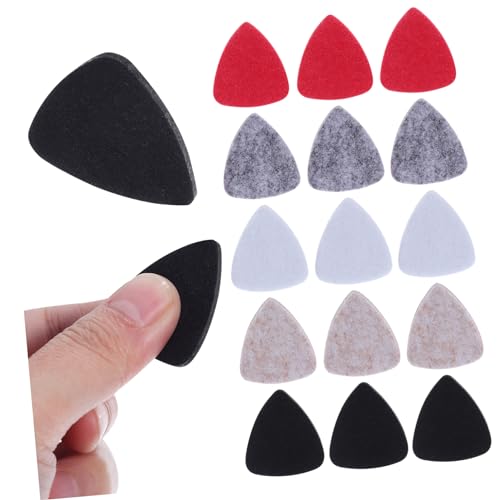 JOINPAYA 15 STK Bunte Filzpicks Gitarrenpicks Ukulele-Picks Ukulele Plektrum Bassgitarren-Picks Dünne Gitarrenplektren Gitarrenzubehör Gitarren-plektren Filzplektren Für Ukulele Filzstoff von JOINPAYA