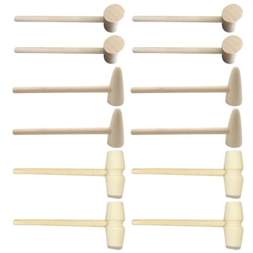 JOINPAYA 15St Holzhammer Ratsche Kleinkinder Planke Mädchen Pop-Perlen Puzzle Kinderschlägel Kinderschläger kleine Schlägel Mini-Holzschlägel kleine Holzschlägel hölzern von JOINPAYA