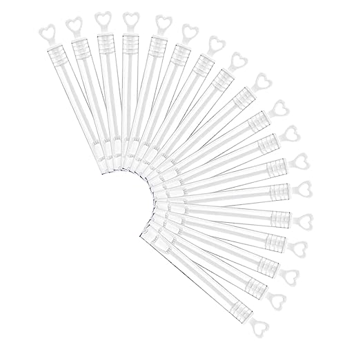 JOINPAYA 18 STK Herzblase Leere Wasserflasche Seifenblasenstäbe für Kinder Hochzeit Blase Zauberstab hühner Spielzeug kinderknallzeug Herzblase Zauberstab Spielzeug Party-Blasenstäbe Weiß von JOINPAYA