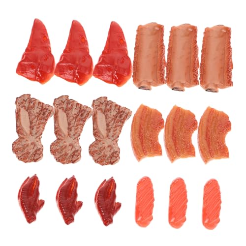 JOINPAYA 18 Stück Teiliges Realistisches Fake Food aus Stabilem Kunststoff Lebensnahe Fleischmodelle für Fotografie Küchendekoration DIY Basteln Restaurantpräsentation JOINPAYA 18 Stück Teiliges Realistisches Fake Food aus Stabilem Kunststoff Lebensnahe Fleischmodelle für Fotografie Küchendekoration DIY Basteln Restaurantpräsentation von JOINPAYA