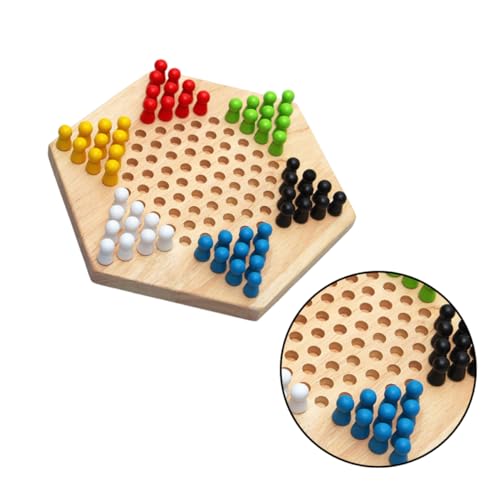 JOINPAYA 1Stk Chinesische Dame Chinese Checkers dartscheibe Flugzeuge brettspiel Boardgames The Edith Eger Toy Checker-Spiel sechseckige Dame aus Holz Sechseck-Checker Hölzern von JOINPAYA