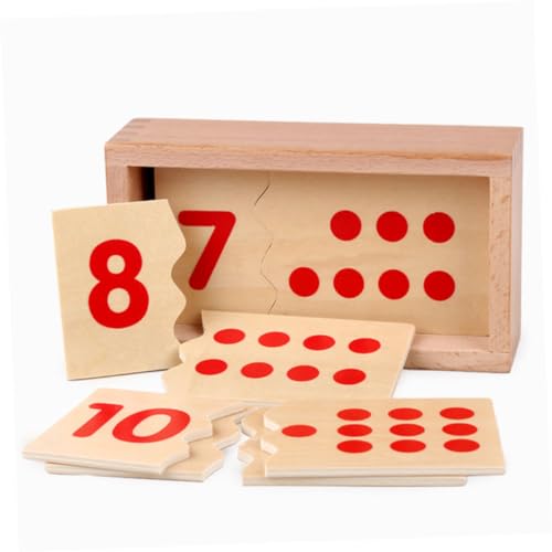 JOINPAYA 1Stk Digitale Puzzles Gehirnspielzeug Entwicklungsspielzeug Kinder Puzzle Kinder holzspielzeug holzspielsachen kreatives Kinderspielzeug Gehirn entwickelt Lernspielzeug Hölzern rot von JOINPAYA