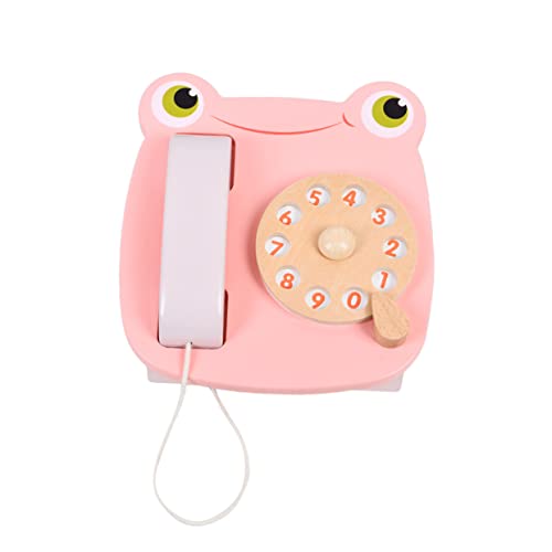 JOINPAYA 1Stk Frosch Telefon holzspielzeug kindertelefon Kinderzimmer für drinnen Hausspielzeug Telefonspielzeug für Kindererziehung hölzern von JOINPAYA