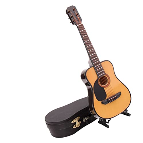 JOINPAYA 1Stk Gitarrenmodell Musik Desktop-Gitarren-Dekor Mini-Gitarrenornament Akustikgitarren-Statue Musical Instruments kollegen Mini-Gitarren-Dekor Haushaltsdekoration Bambus von JOINPAYA