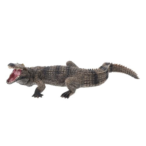 JOINPAYA 1Stk Krokodil-Modell-Ornament Statue von Dschungeltieren Alligator-Modell Krokodilspielzeug Tierwelt Spielzeug für Kinder kinderspielzeug Wildlife-Modell Tiermodell Plastik Black von JOINPAYA