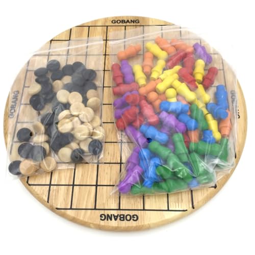 JOINPAYA Intelligenz-Spielzeug-Set Aus Holz Dame Pädagogisches Chinesisches Kinder-brettspiel in Runder Form von JOINPAYA