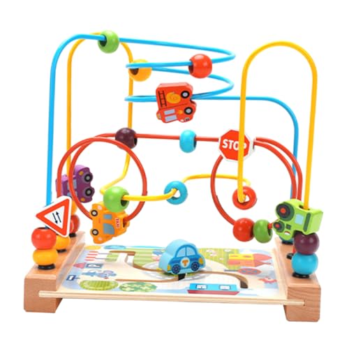 JOINPAYA 1Stk Perlen Labyrinth Lernspielzeug für Kinder Labyrinth aus Drahtperlen Kinder entwicklung kindliche entwicklung Intelligenzspielzeug pädagogisches Spielzeug hölzern Colorful von JOINPAYA