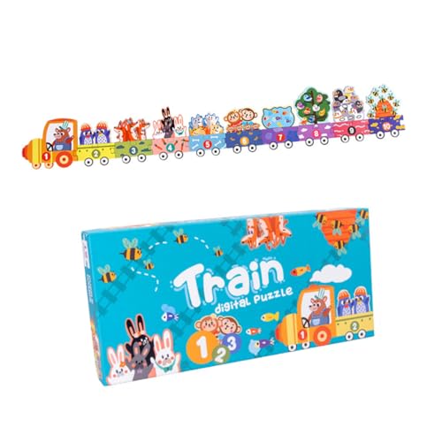 JOINPAYA 1Stk Zahlen Zug Puzzle Puzzle kinderpuzzle laubsägen für adventsgeschenke Puzzle zur Verkehrsaufklärung Puzzle zum frühen Lernen hölzern Colorful von JOINPAYA