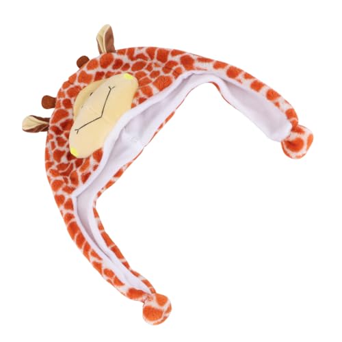 JOINPAYA 1stk Cartoon Tier Hut Tierkostüm Hüte Für Kinder Ohrenschützermütze Für Kinder Giraffe Kostümhut Kinderkostüme Tiermütze Für Kinder Kuscheltier Hut Kinder-cartoon-hut Weiß Plüsch von JOINPAYA