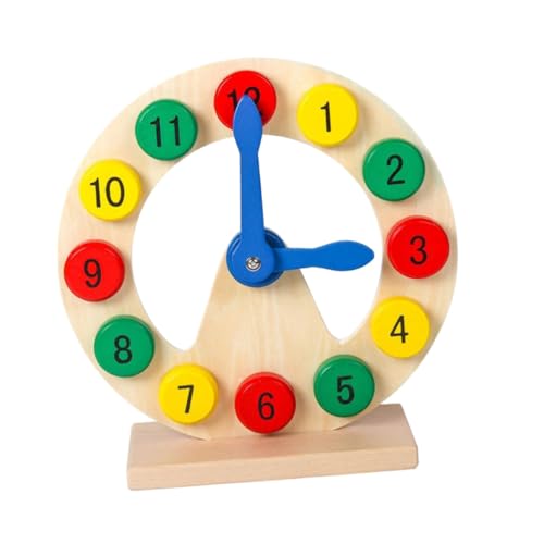 JOINPAYA 1stk Digitale Uhr Aus Holz Unterrichtszeit Uhr Kinderuhr Uhr Spielzeug Farbsortieruhr Uhr-Puzzle-Spielzeug Spielzeug Uhr Für Kinder Buntes Uhrenspielzeug Hölzern von JOINPAYA