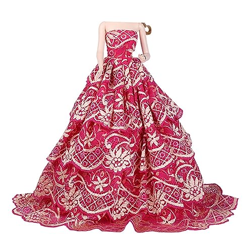 JOINPAYA 1stk Puppenhochzeitskleid Puppen-Outfits Perlmutt Puppe Edles Partykleid Kleiderpuppen Puppenspiel Puppenkostüm Passendes Outfit Puppenparty Lipgloss-Puppen Puppenhaus Rosy von JOINPAYA