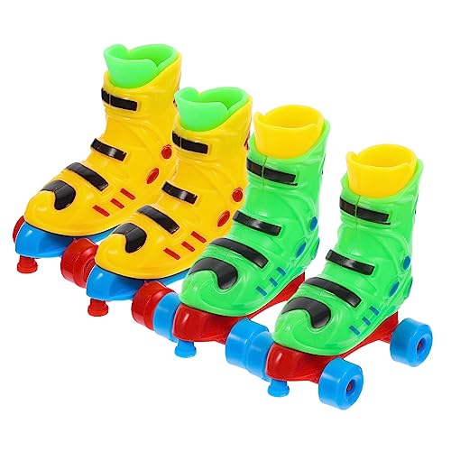 JOINPAYA 2 Paar gefälschter Rollschuh kinderspielzeug Kinder Spielzeug Rollschuhe Skater Schuhe Toys Brettspielspielzeug Skate-Modell Fingerskate Finger-Skate-Modell Plastik von JOINPAYA