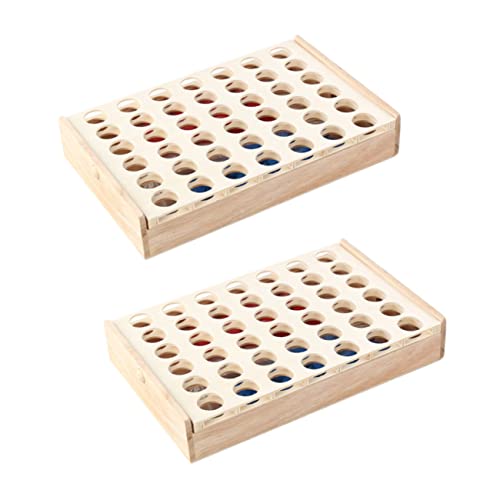 JOINPAYA 2 Sätze Dreidimensionales Vierfach Puzzle- Stereo-schachspielzeug Schachbrettspiel Interaktives Brettspiel Schach Schachkampf Holz von JOINPAYA